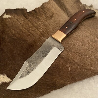 10 3/4  Handmade Leaf Spring Steel HUNTING Skinning CAMPING EDC Knife KY-173