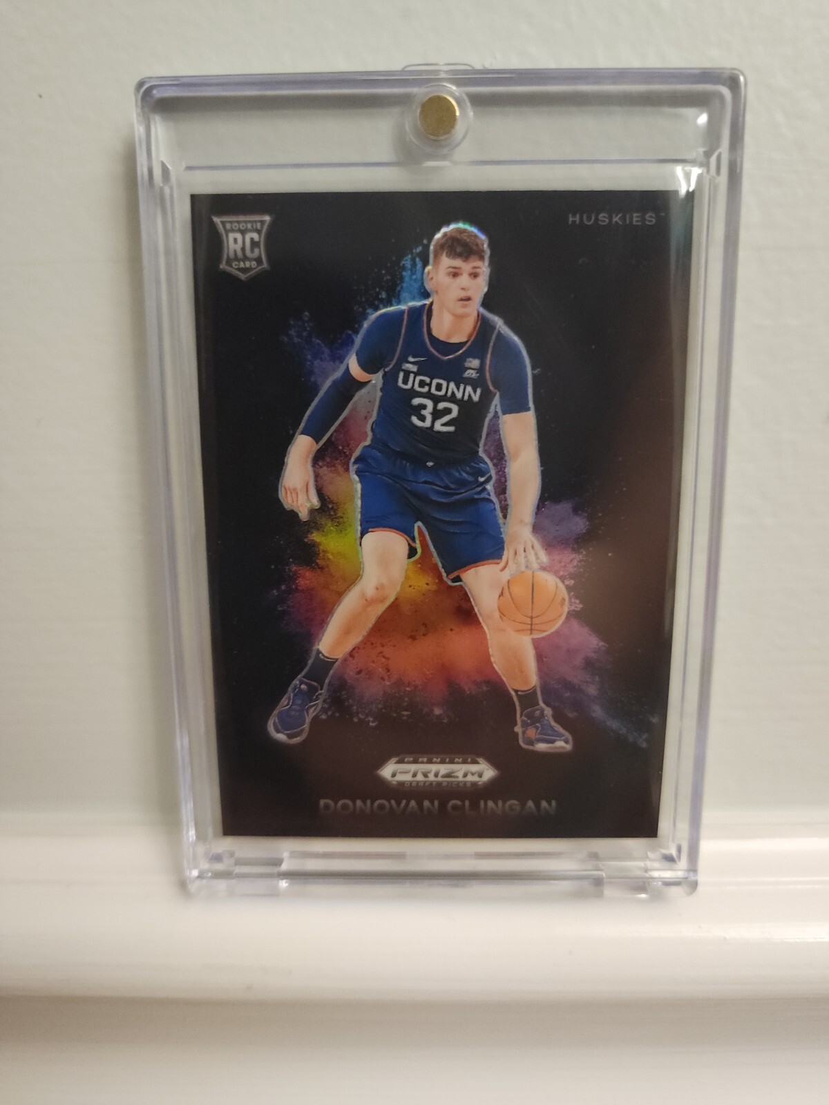 2024 Prizm Draft Picks Basketball Donovan Clingan RC Black Color Blast Uconn