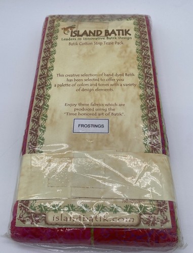 Island Batik Strip Pack FROSTINGS Multicolored 20 Designs 40 Strips Fabric NEW - Picture 3 of 3
