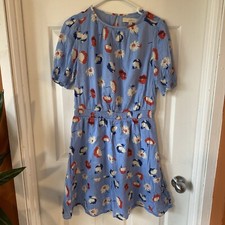 Loft Dress Women’s Size 2 Blue Floral Cute Short Sleeve Summer Beach