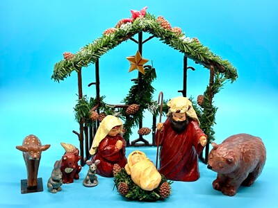 Department 56 Stags Leap Nativity Set w/ Box #56.93432   EUC!