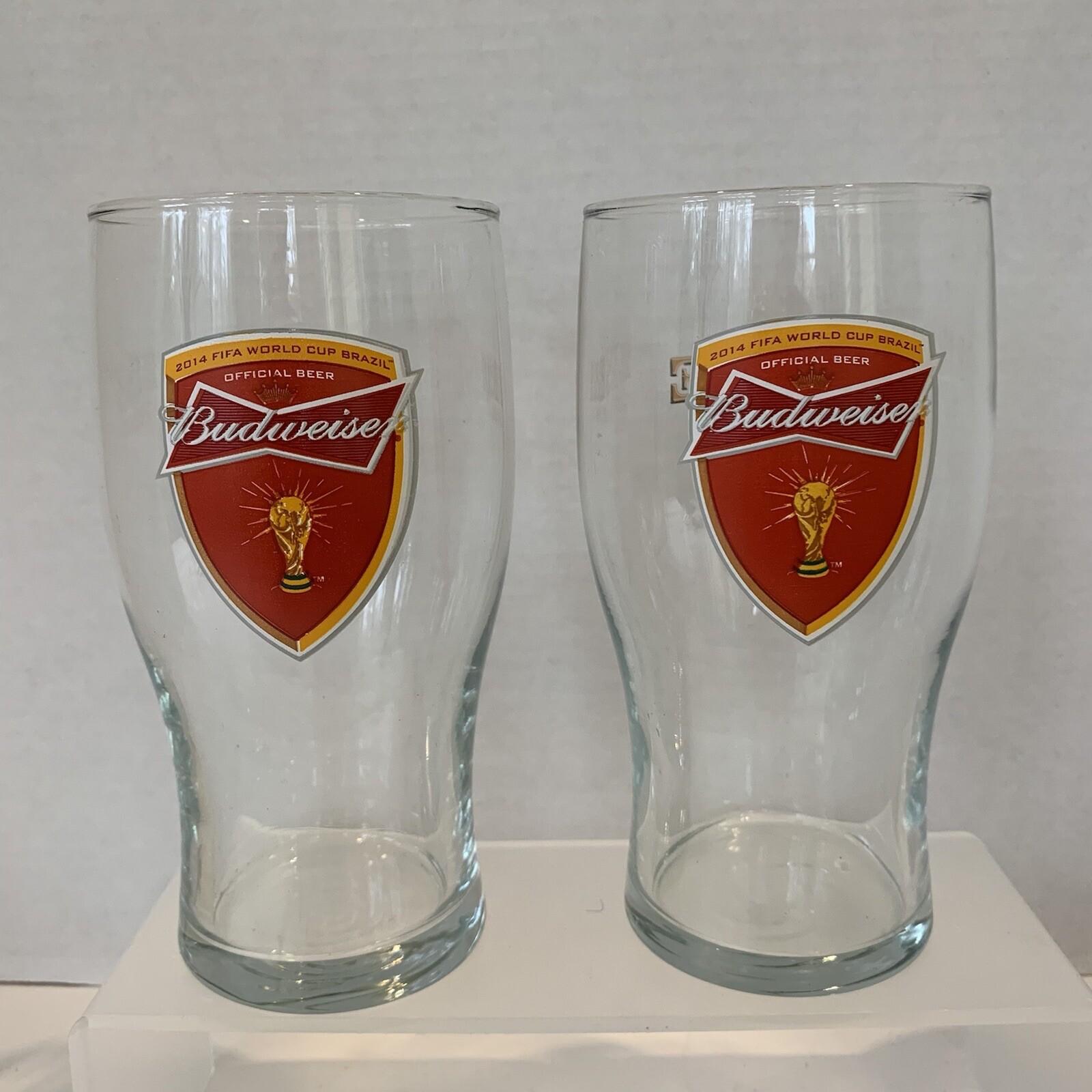 BUDWEISER RISE AS ONE 2014 FIFA WORLD CUP BRAZIL OFFICIAL DRINKING GLASS - Set 2