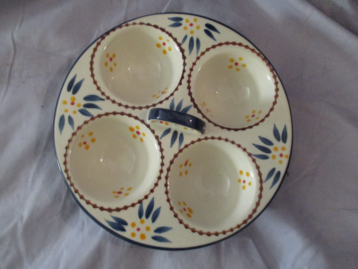 QVC Temptations by Tara Old World Blue Poached Egg Baking Serving Dish