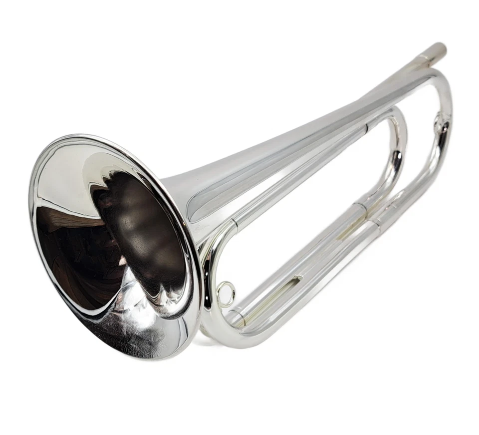 Corneta de Regimiento - PLATA - Llave de G/F - Estuche Acolchado - Boquilla Plateada de Calidad 7C Foto 2 de 4