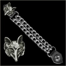 BIKER VEST EXTENDER WOLF MADE IN USA! harley motorcycle chaps leathers
