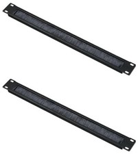 2 opakowania 1U Szczotka Panel Zarządzanie kablami 19" Uniwersalny panel Wysoka gęstość
