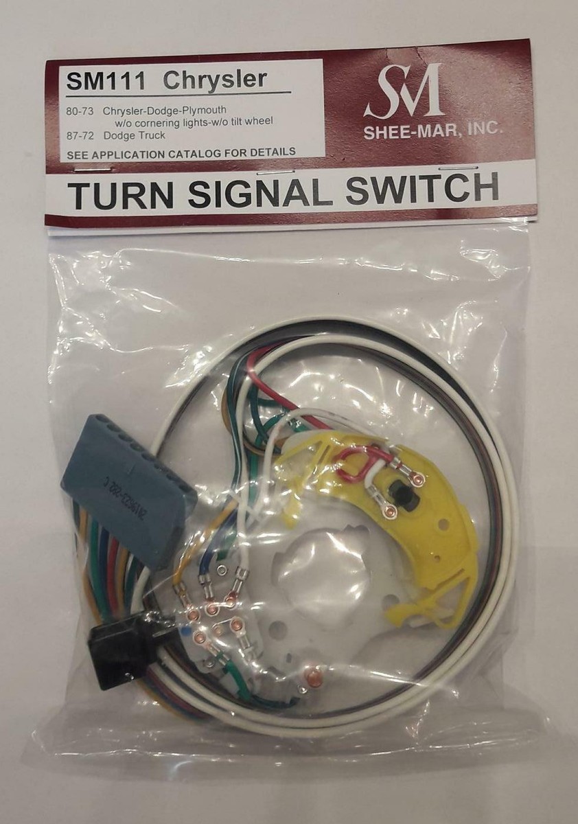 Sheemar SM111 Hazard Switch Column Turn Signal Switch 70-74 Mopar