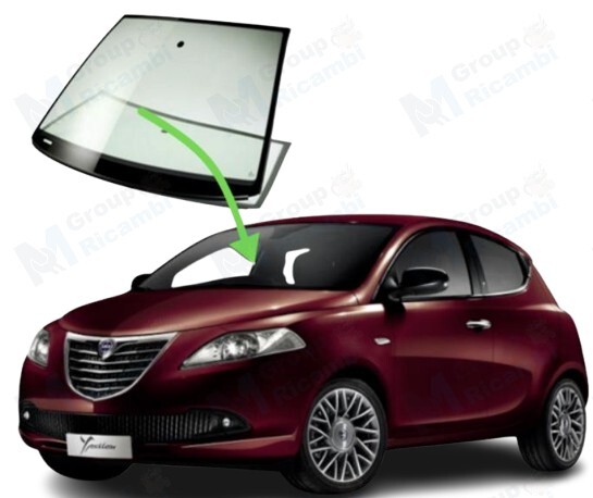 Lancia Y Ab 2011 Windschutzscheibe Frontscheibe Vorne Mit Sensoren-image