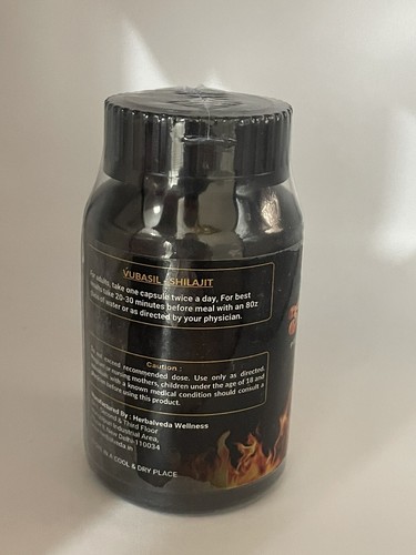 Vubasil - Shilajit Pro Safed Musli & Ashwagandha High Strength 90 Caps - Picture 2 of 3