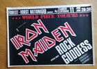 Iron Maiden world piece tour nwobhm original silkscreen concert poster '83