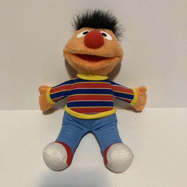 Sesame Street Ernie Plush Stuffed Toy Doll Character Hasbro 1992 for