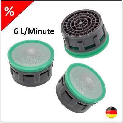 MARKENLOS 1 - 10 Stück / Spar-Strahlregler / Wassersparer 6 l/min, Perlator M22/24 Einsatz
