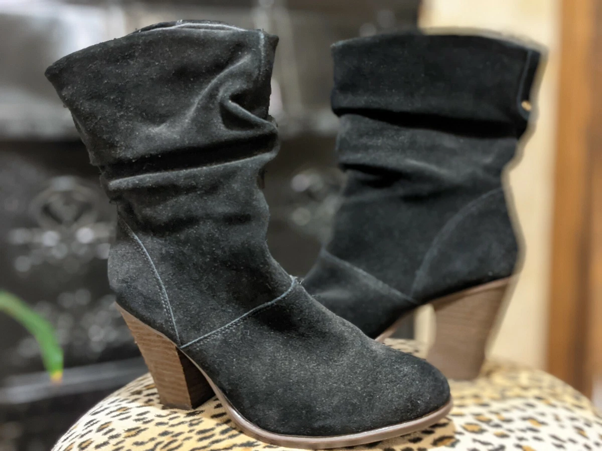Black slouch hotsell boots mid calf