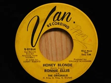 Ronnie Ellis Rockabilly 45 Honey Blonde bw One Little Raindrop on Van