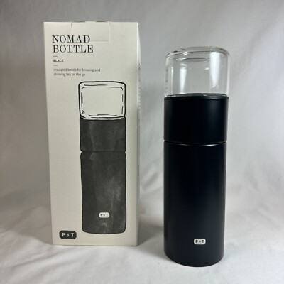 #ad NOMAD BOTTLE by Paper amp; Tea Pamp;T Black All In One Tea Travel Brew amp; Drink NICE $22.99