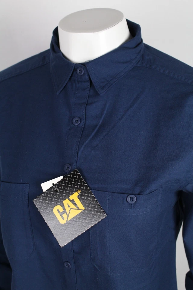 CAT Caterpillar Men's Button Down Shirt Long Sleeve Detroit Blue 1610036 - Image 4 of 4