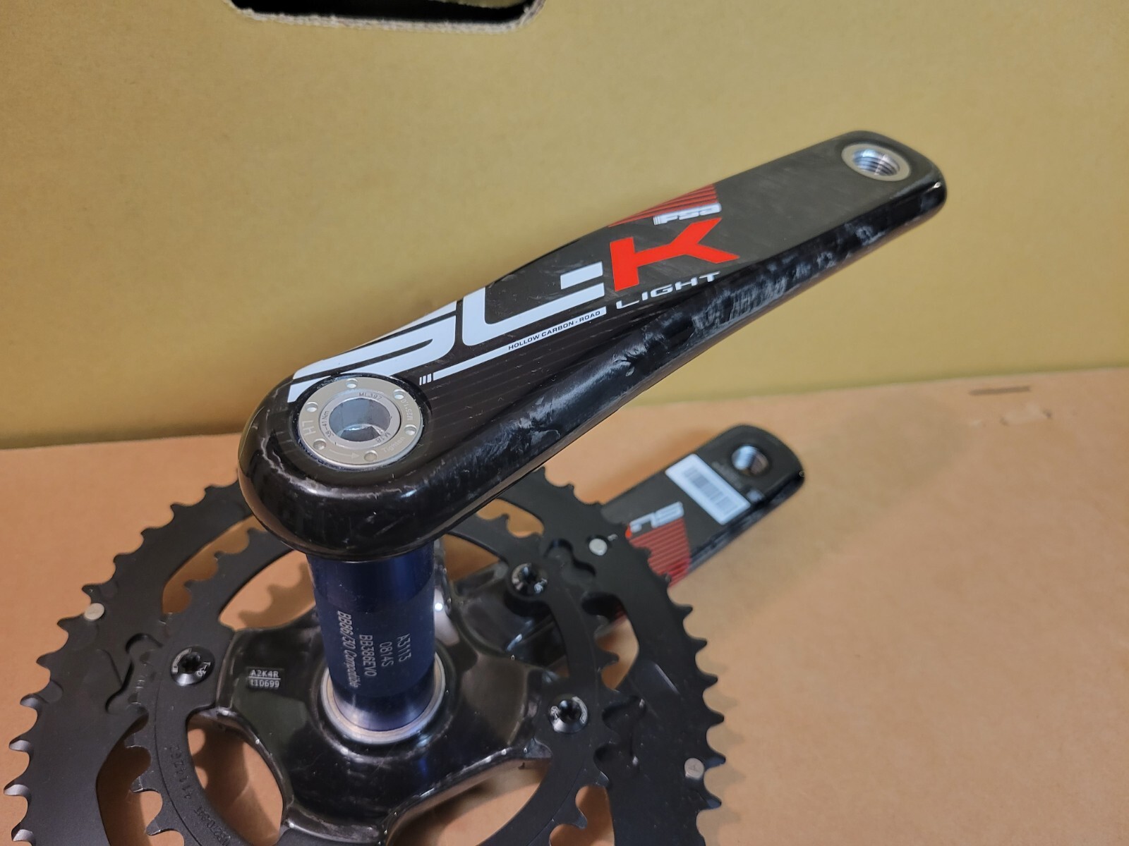 FSA SL-K Light Crankset Hollow Carbon BB30 50/34T Double 172.5mm Crank