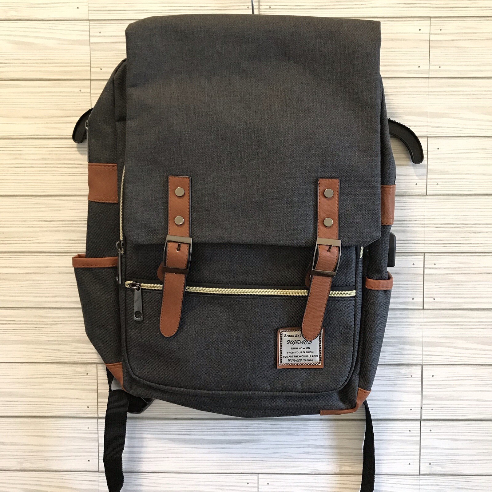 UGRACE Vintage Laptop Backpack with USB Charging Port Elegant Water