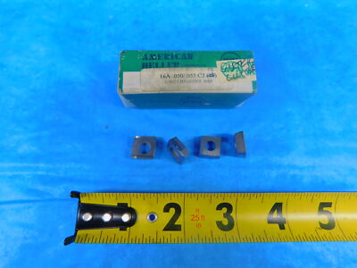 9PCS NEW AMERICAN HELLER 16A .050/.055 C2 CARBIDE INSERTS FOR UNIDEX DRILL HEAD