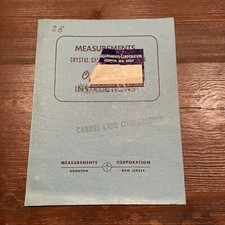 Measurements Corporation Model M-234 R.F.Attenuator Instruction Manual