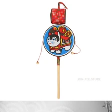 Japanese Traditional 「Den Den Daiko Drum」Lucky puppy and monkey - Japan Toy New