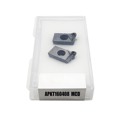 2PCS APKT160404 MCD Single Crystal Diamond Carbide Milling Inserts APKT insert