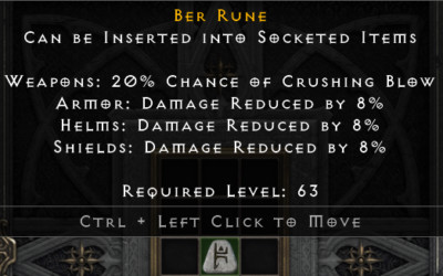 Biser Rune DIABLO 2: RESURRECTED BER RUNE PC SC | eBay