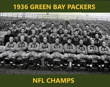 1936 GREEN BAY PACKERS 8X10 TEAM PHOTO FOOTBALL NFL PICTURE NFL CHAMPS