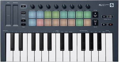Novation FLkey Mini - Portable 25-Key, USB, MIDI Keyboard Controller with FL ...