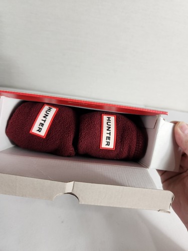 Hunter Tall Boot Socks Dulse Maroon Fleece Size: Large Womens 8-10 Mens 7-9 New - Picture 2 of 3