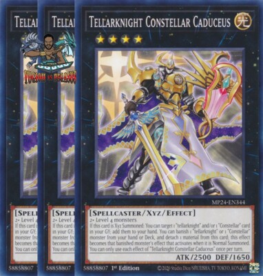 Yugioh! 3x Tellarknight Constellar Caduceus MP24-EN344 Common 1st Ed NM