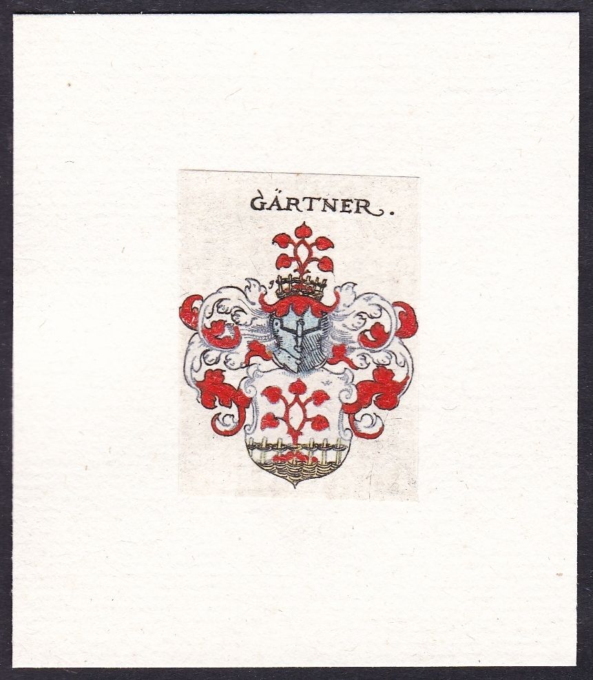 Gärtner Wappen coat of arms Heraldik Kupferstich engraving 17. Jh. eBay
