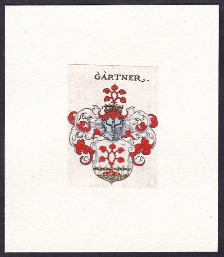 Gärtner Wappen coat of arms Heraldik Kupferstich engraving 17. Jh. eBay