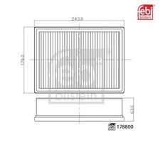 Luftfilter FEBI BILSTEIN 178800 für Renault