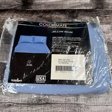 Vintage Colormate King Pillow Shams China Blue Made in USA New in Package