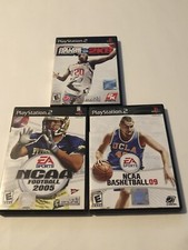 NCAA Basketball And Football Video Game Lot Of 3! Including College Hoops 2k8!