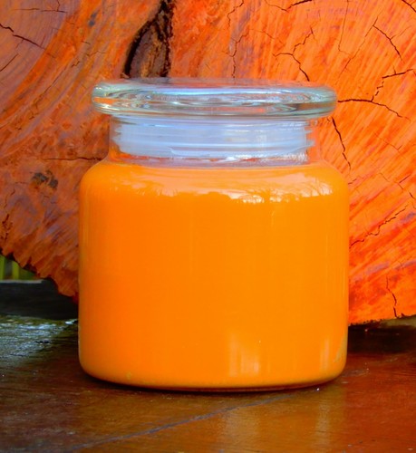 WHITE COCONUT & MANDARIN 900g SOY CANDLE 150+hr GLASS SNUFFER LID + COTTON WICK - Picture 5 of 12