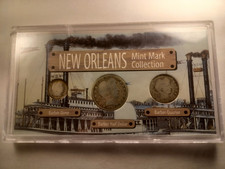 Lot of 3 USA Barber 1902-O Half Dollar 1908-O Quarter 1907-O Dime Silver Coin