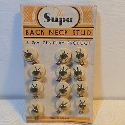 Vintage Komplettsatz Nackennieten auf Originalkarte 30er Jahre seltener Artikel sehr guter Zustand