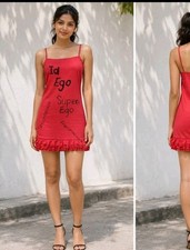 Alice + Olivia Red Silk Overlay Ruffled Hem Women's Personalized dress XS #C4