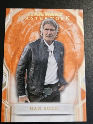 HAN SOLO 2018 Star Wars Masterwork ORANGE PARALLEL 9/10 #64