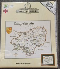 Carmarthenshire, Wales Map Cross Stitch CHART