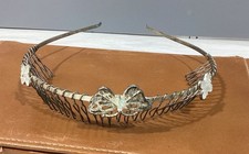 Vintage Silver Butterfly Metal Bridal Tiara Headband