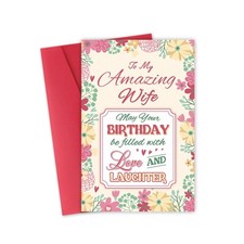 Romantic Wife Birthday Card, Funny Birthday Card for Wife from Husband, Best ...