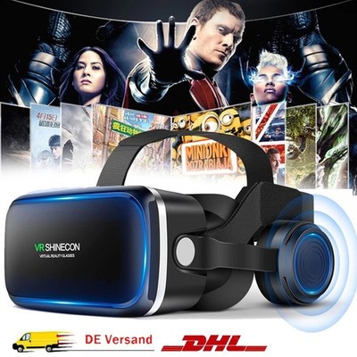 3D VR Brille Virtual Reality Headset 360° für Smartphones Handy für Android iOS