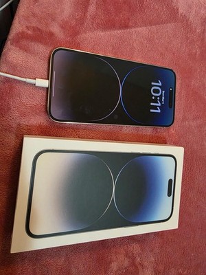 Apple iPhone 14 Pro Max - 128GB - Silver (Unlocked) Excellent Condition With Box