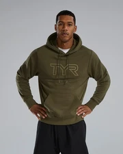 TYR 🔥 - Big Logo Pullover Hoodie - Olive Green - Mens M