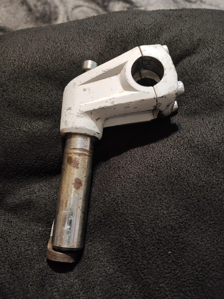 Redline Forklifter Stem Old School BMX Race OG 1980s CRMO White Suntour Japan - Image 3 of 4