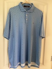 Ralph Lauren RLX Men  s XL Golf Polo Palm Tree Daiquiri Print All Over Pre Owned