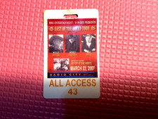 Willie Nelson, Merle, Ray,Ray,Last Of The Breed Tour Back Stage Pass 22 marzo 2007